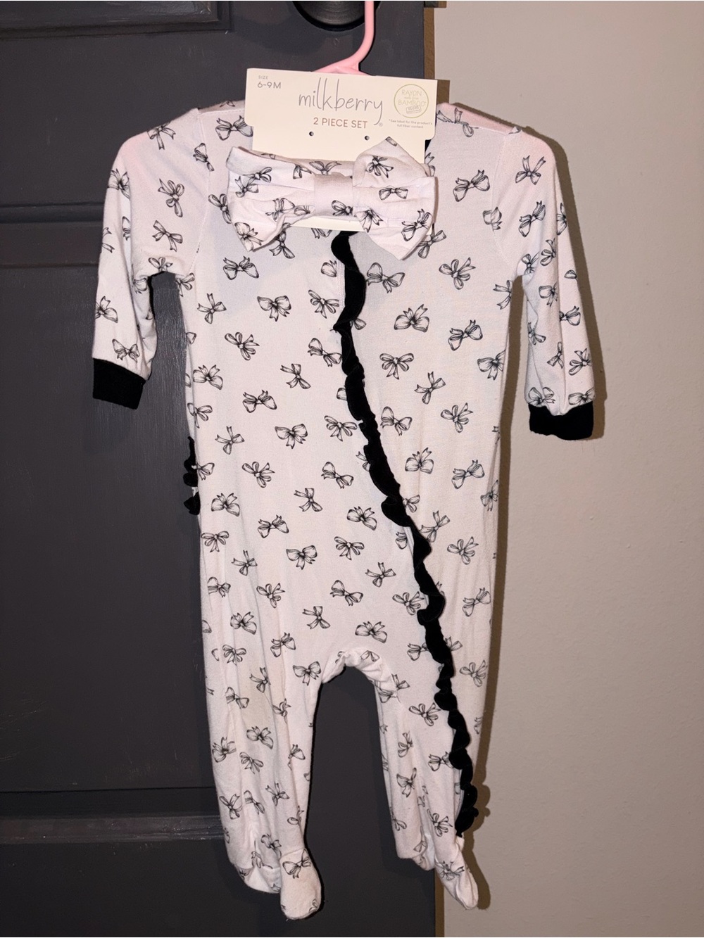 Milkberry footed pjs 6-9M